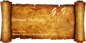 Gonya Ibolya névjegykártya