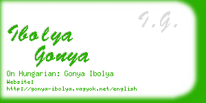 ibolya gonya business card